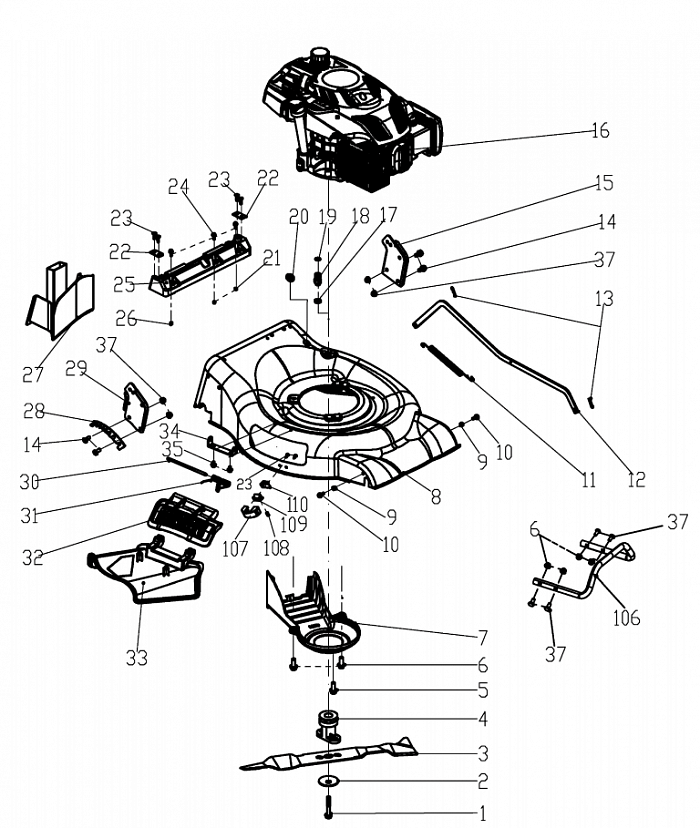 1 НОЖ - АДАПТЕР Газонокосилка CHAMPION LM5346E
