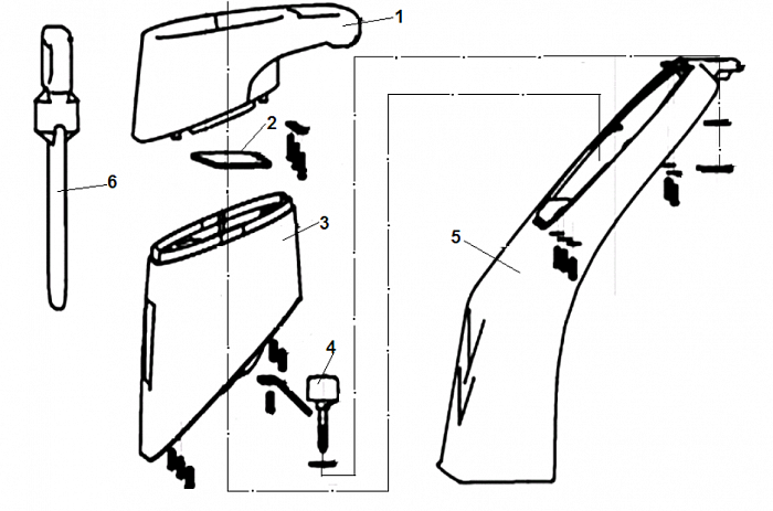 1 КОРПУС ИЗМЕЛЬЧИТЕЛЬ ЭЛЕКТРИЧЕСКИЙ CHAMPION SH250