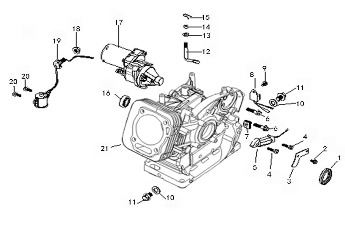 ЗАПЧАСТИ ДЛЯ ГЕНЕРАТОРА БЕНЗИНОВОГО ELITECH СГБ 8000Р (КАРТЕР)
