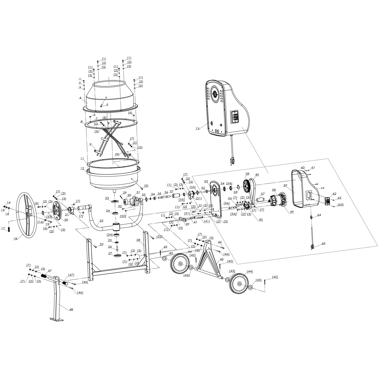 Бетономешалка электрическая ЗБСЭ-180