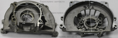 Картер двигателя крышка перед.d57х112-H41 d28-подш.-d22-манж.1E34F. Т+ТР-E38: T26.T33.+Р